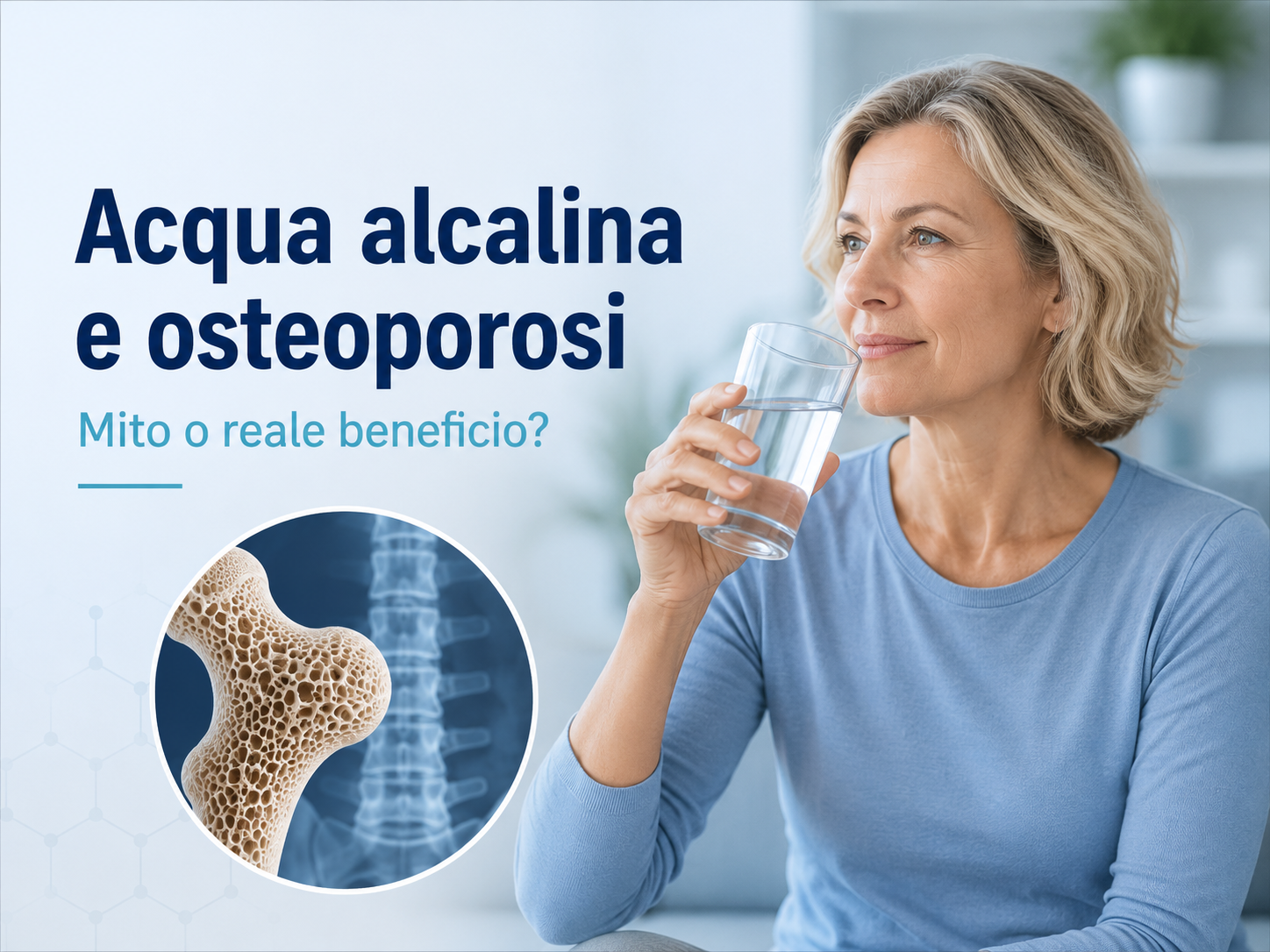 Acqua alcalina e osteoporosi: aiuta davvero le ossa o è un mito?